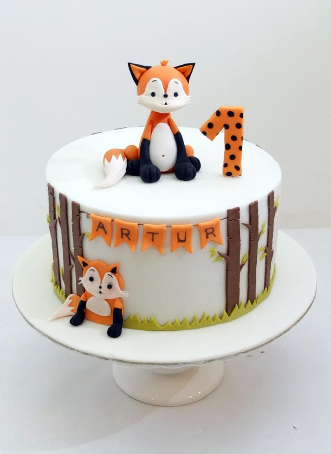 Fox Cake First Birthday