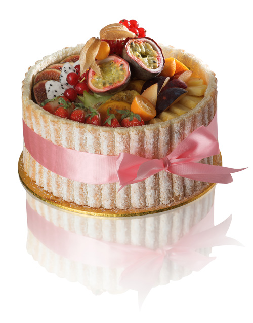 Fresh Fruit Charlotte Cake