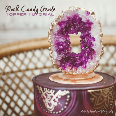 Geode Rock Candy Cake Topper