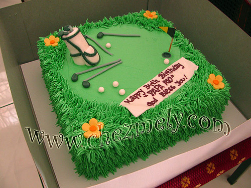 Golf Birthday Cake Design