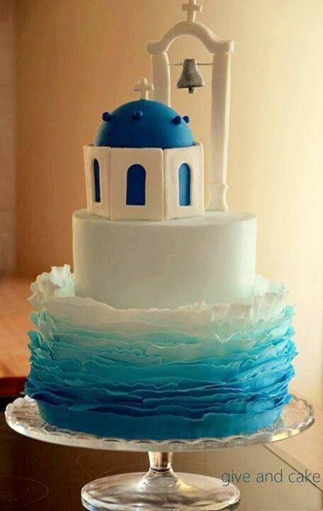 Greek Theme Wedding Cake