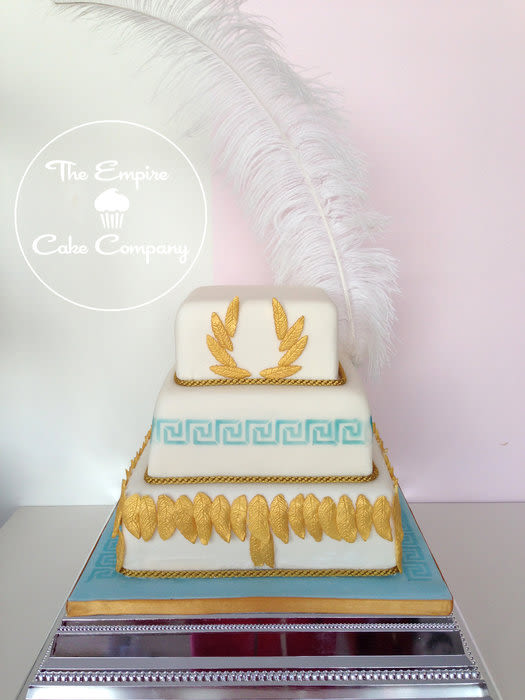 Greek-themed Wedding Cake