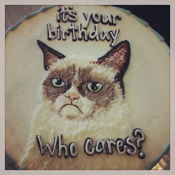 Grumpy Cat Birthday Cake