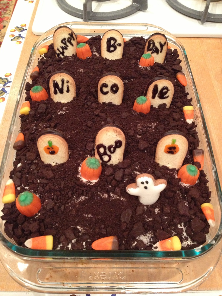 Halloween Birthday Sheet Cake