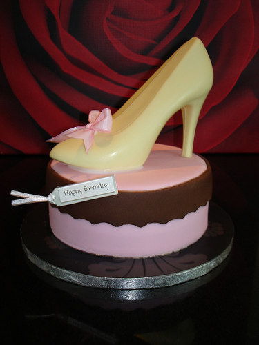 Happy Birthday Shoe Cake with Shoes