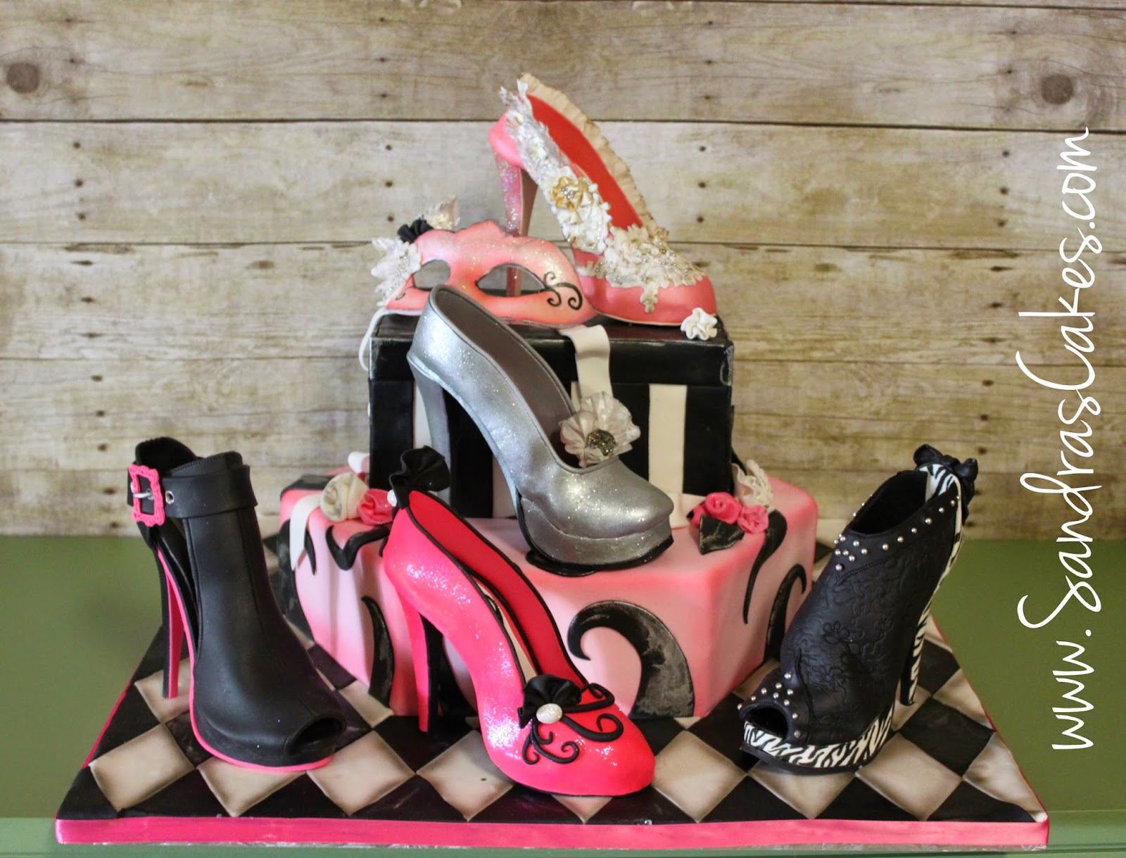 Happy Birthday Shoe Cake with Shoes