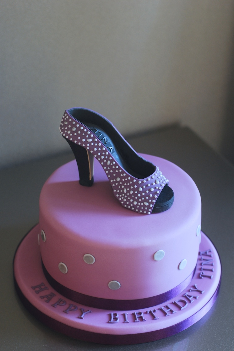 Happy Birthday Shoe Cake with Shoes