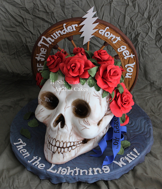 Happy Birthday Skull Rose