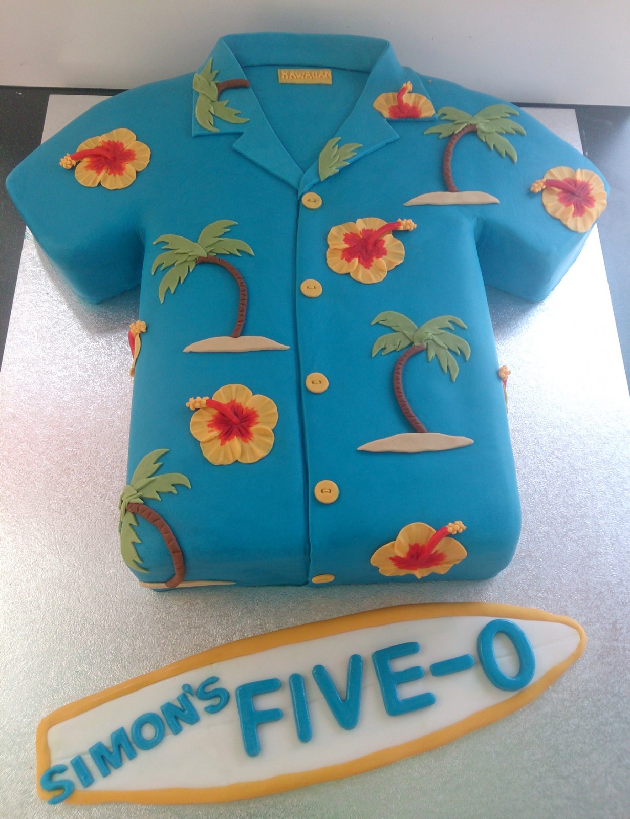 Hawaiian Shirt Birthday Cake