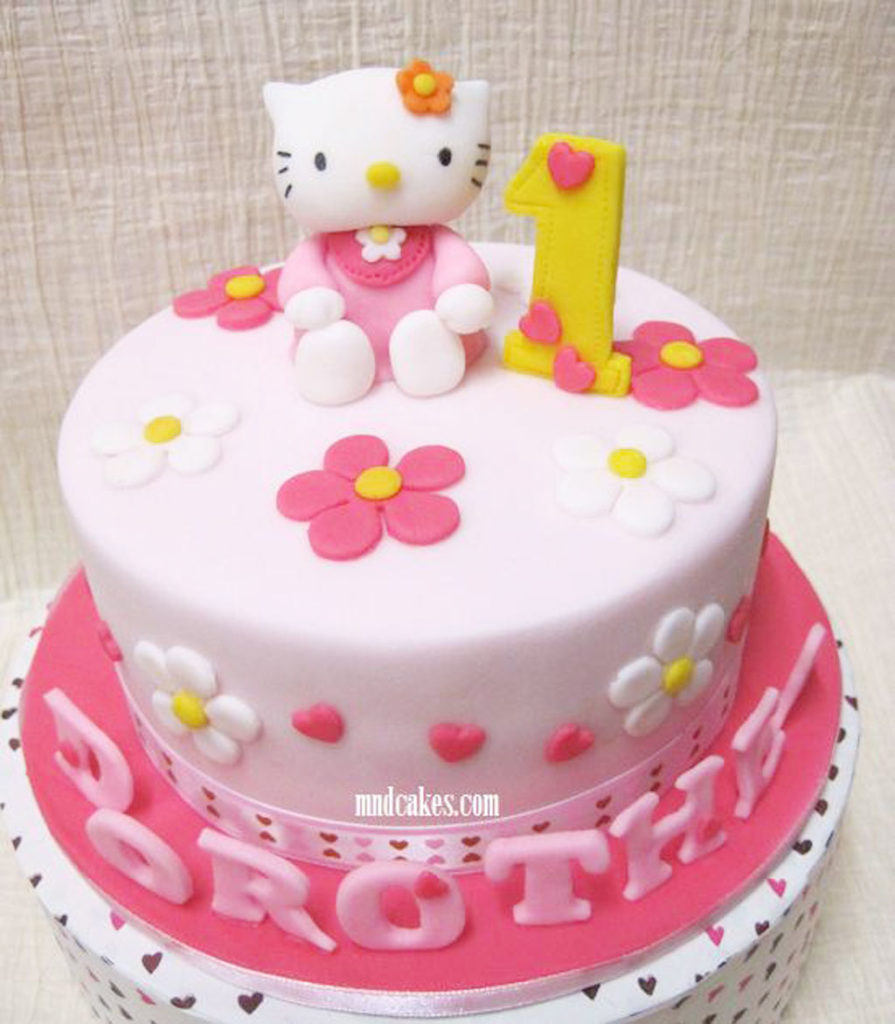 Hello Kitty 1st Birthday Cake