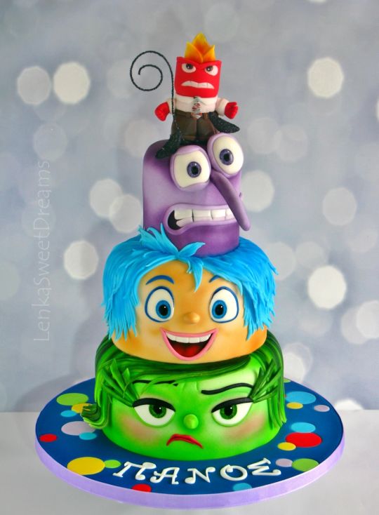 Inside Out Birthday Cake