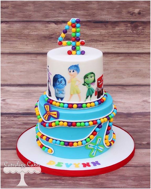 Inside Out Disney Birthday Cake