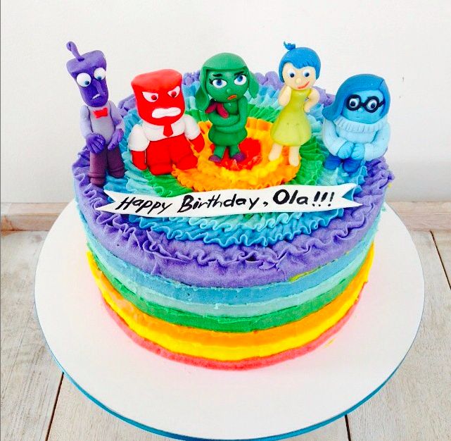 Inside Out Disney Birthday Cake