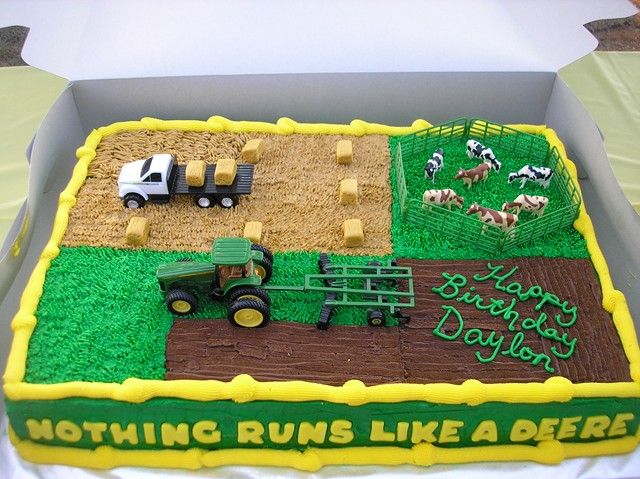 John Deere Tractor Birthday Cake