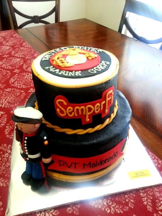 Marine Boot Camp Graduation Cake