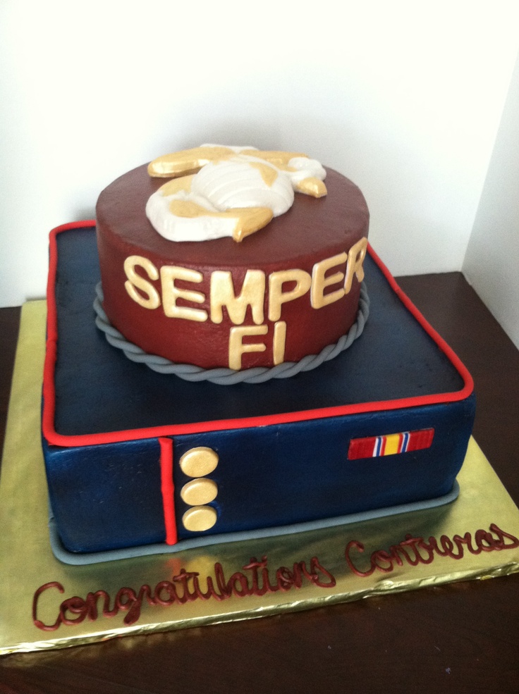 Marine Graduation Cake