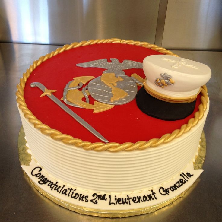 Marine Graduation Cake