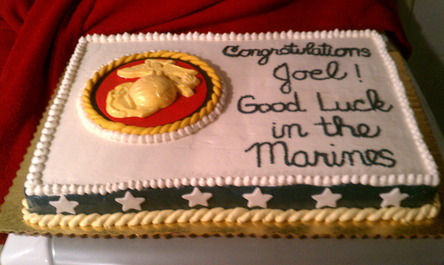 Marine Graduation Cake