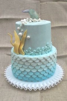 Mermaid Ocean Birthday Cake