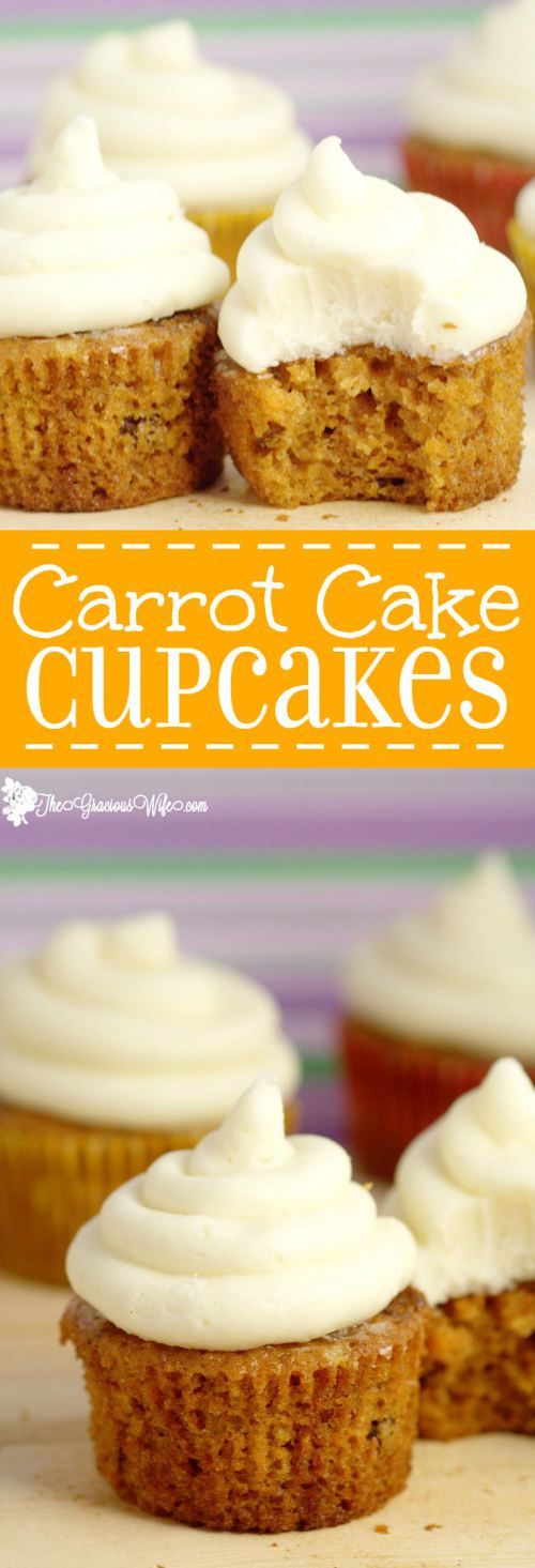 Moist Carrot Cake Cupcakes Recipe