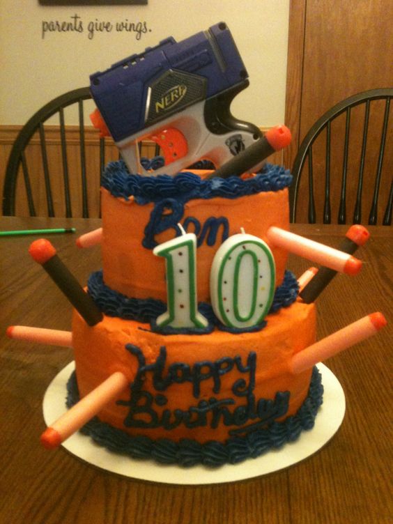 Nerf Gun Birthday Cake Ideas