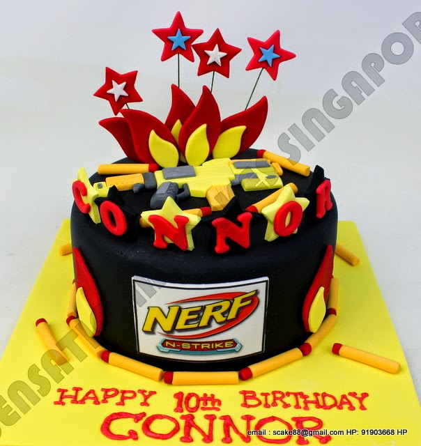 Nerf Gun Birthday Cake