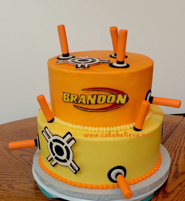 Nerf Gun Birthday Party Cake