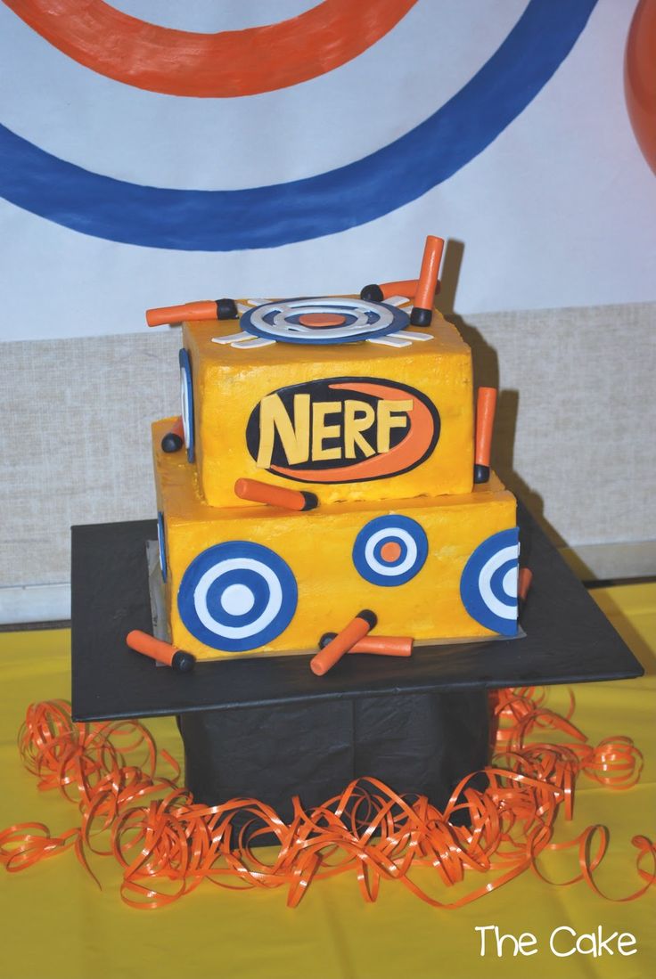 Nerf Gun Birthday Party Cake