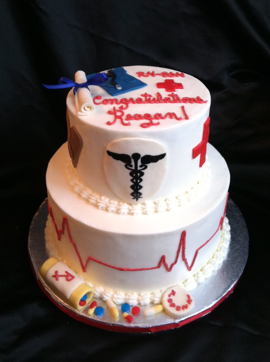 Nurse Graduation Fondant Cake