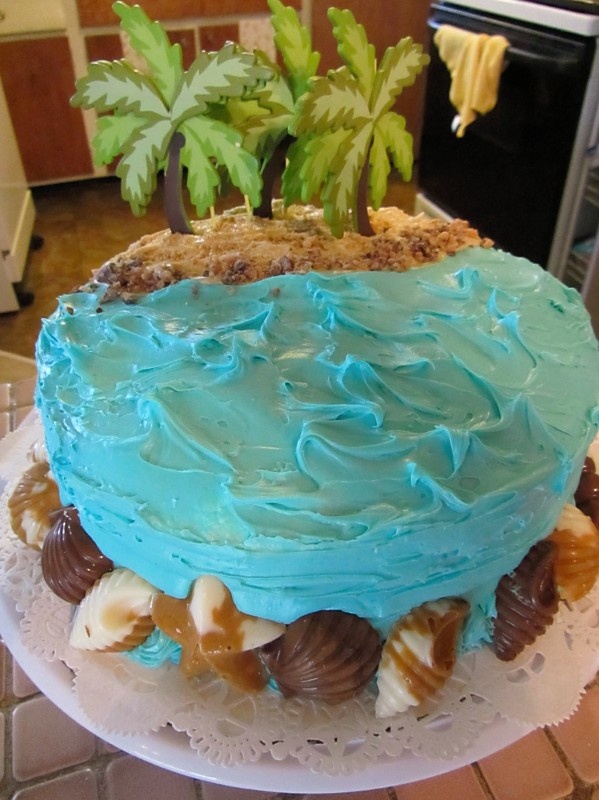 Ocean Beach Theme Cake