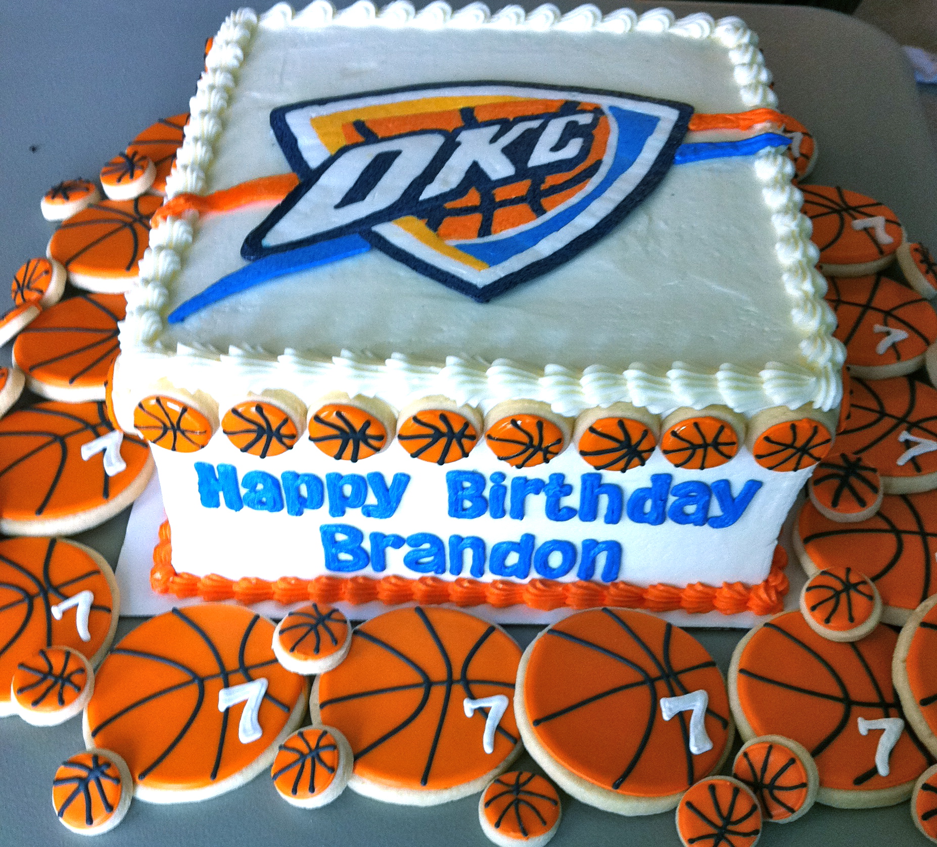 Oklahoma City Thunder Birthday Cake