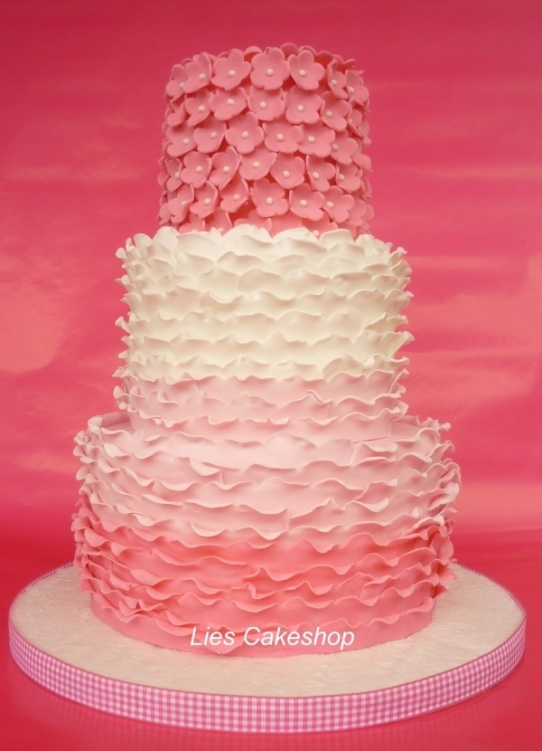 Ombre Ruffle Cake