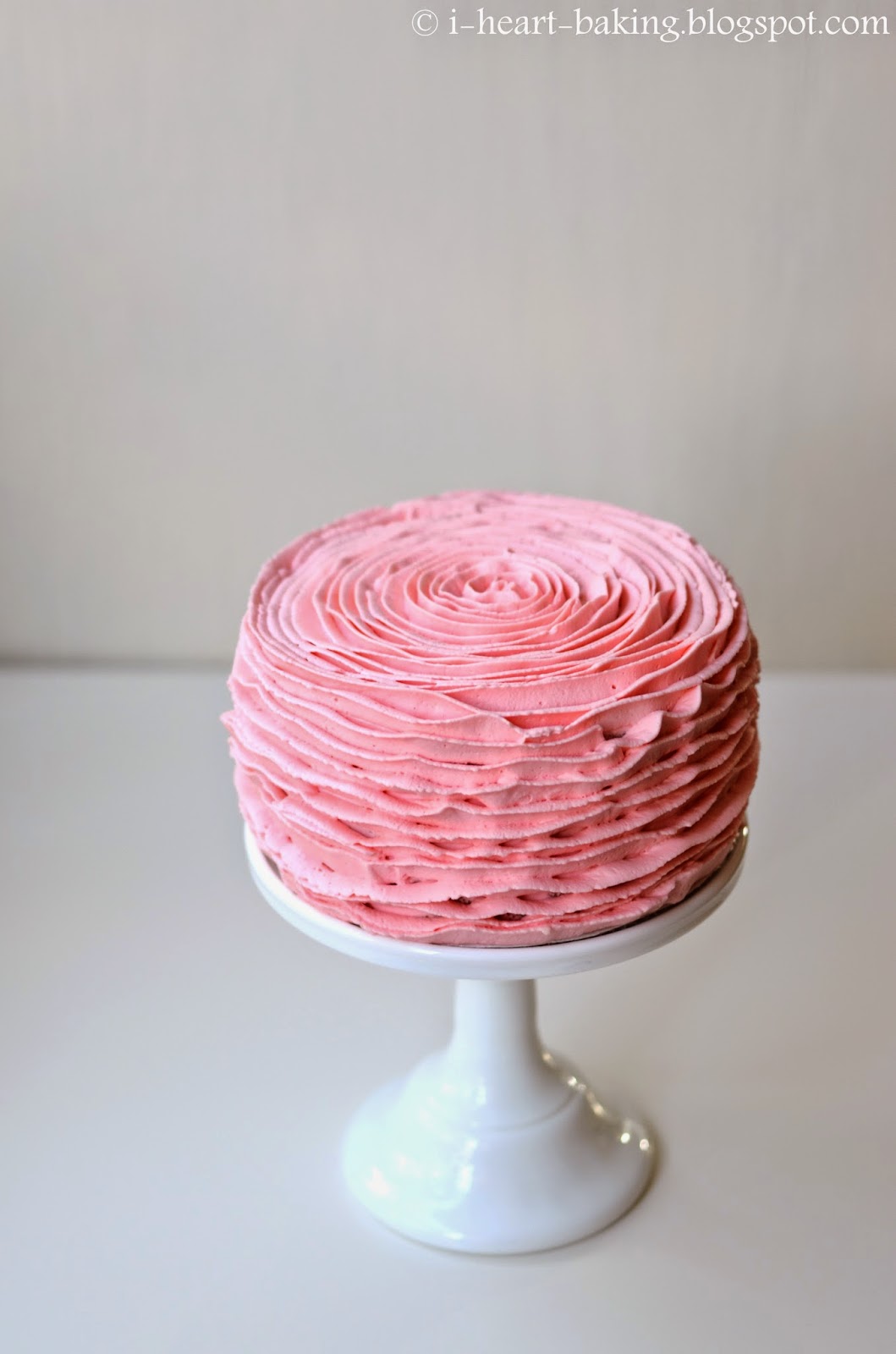 Pink Birthday Cake with Ruffles