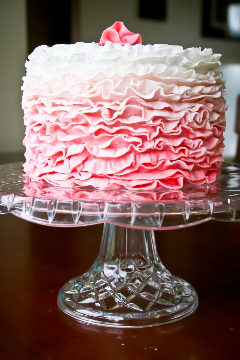 8 Photos of Ruffle Birthday Cakes With Icing