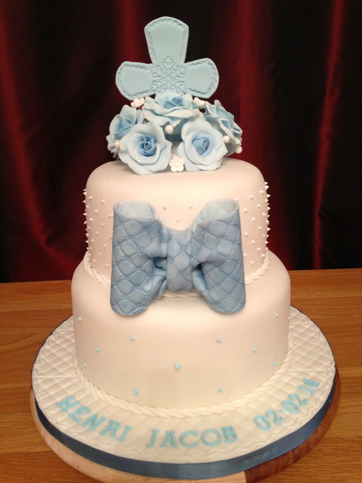 Pinterest Boy Christening Cake