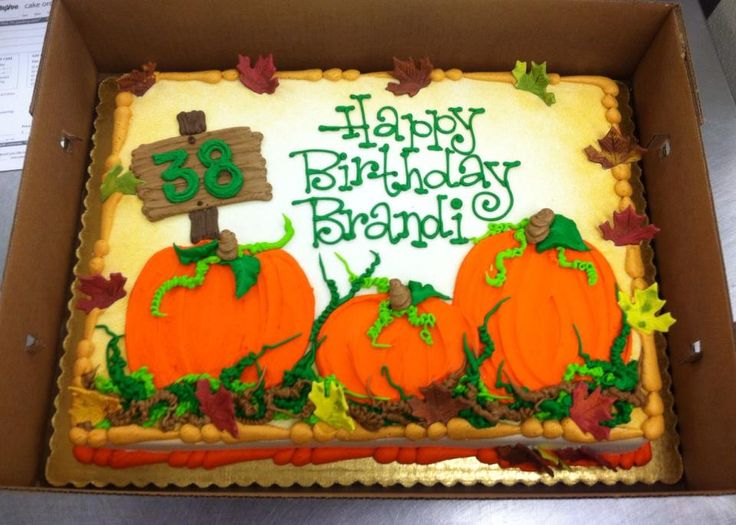 Pumpkin Birthday Sheet Cake