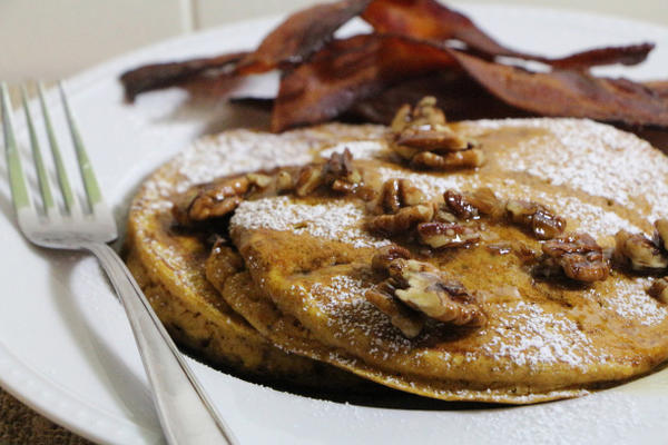 Pumpkin Pancakes with Butter Pecan