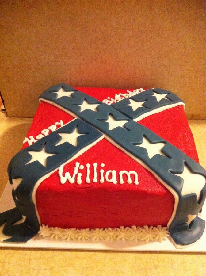 Rebel Flag Birthday Cake