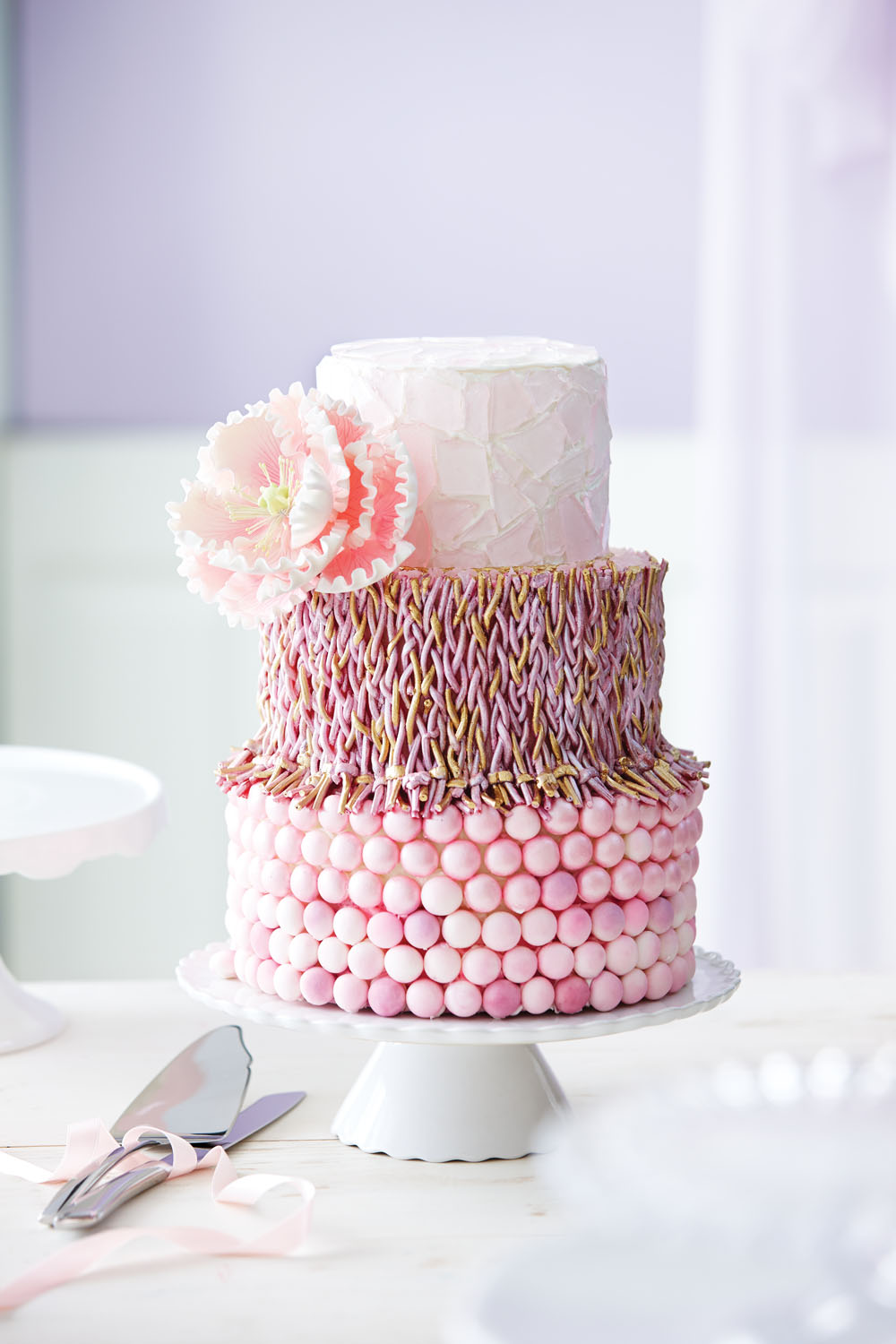 Rock Candy Covered Wedding Cake