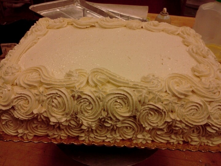 Rosette Buttercream Sheet Cake