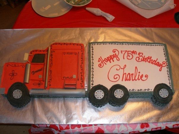 Semi Truck Birthday Cake