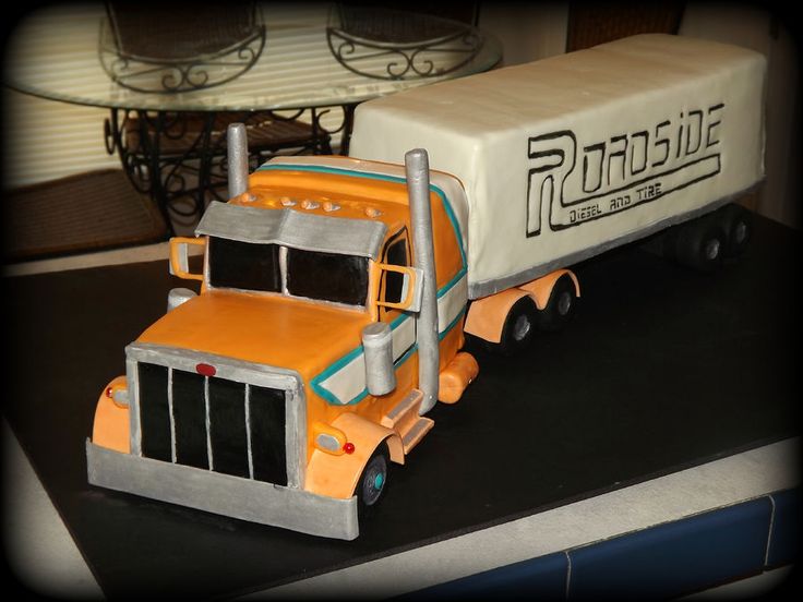 Semi Truck Birthday Cake