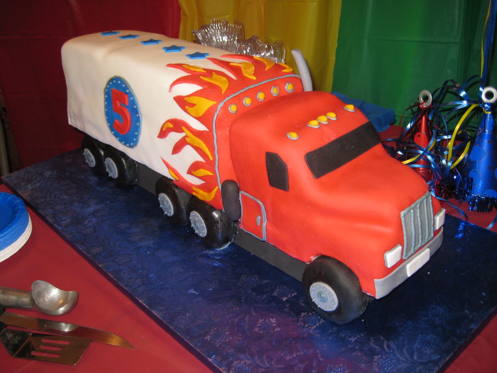 Semi Truck Birthday Cake