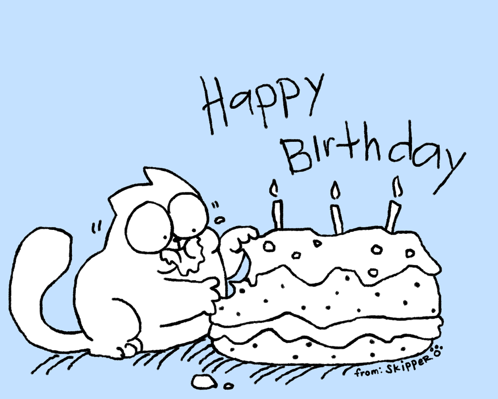 Simon's Cat Happy Birthday