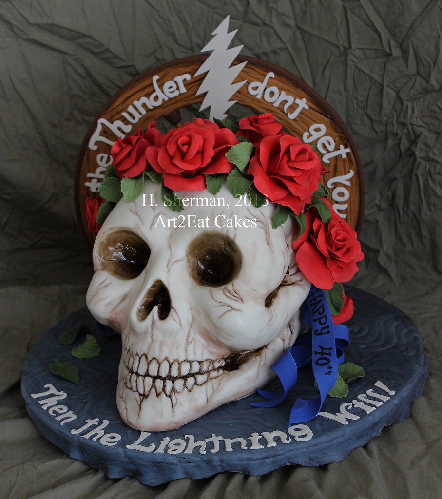 7 Photos of 40th Birthday Cakes Skull