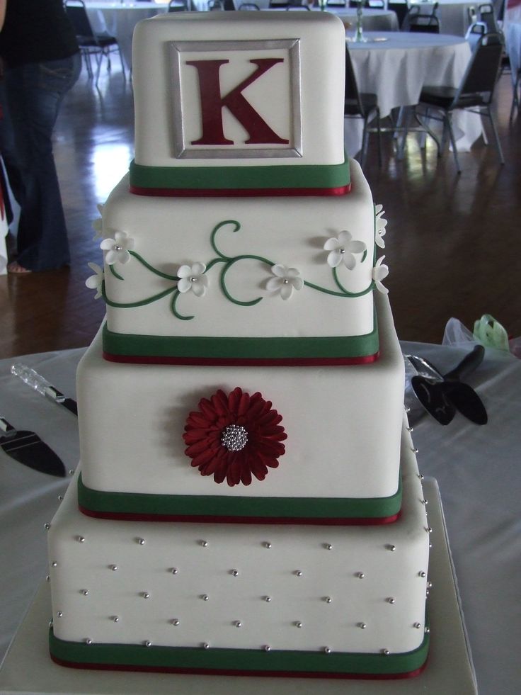 Square Wedding Cake