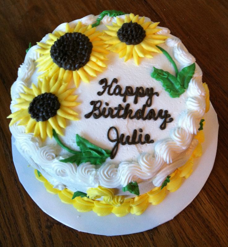 Sunflower Cake Decorating Ideas