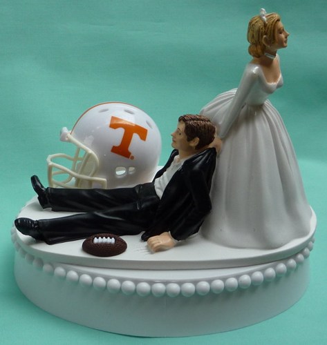 Tennessee Football Wedding Cake Toppers