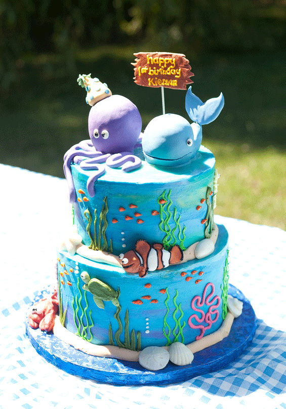 Under the Sea Birthday Party Cake