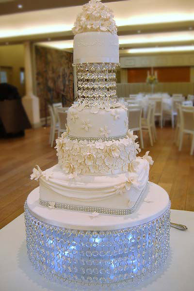 Wedding Cake with Crystals